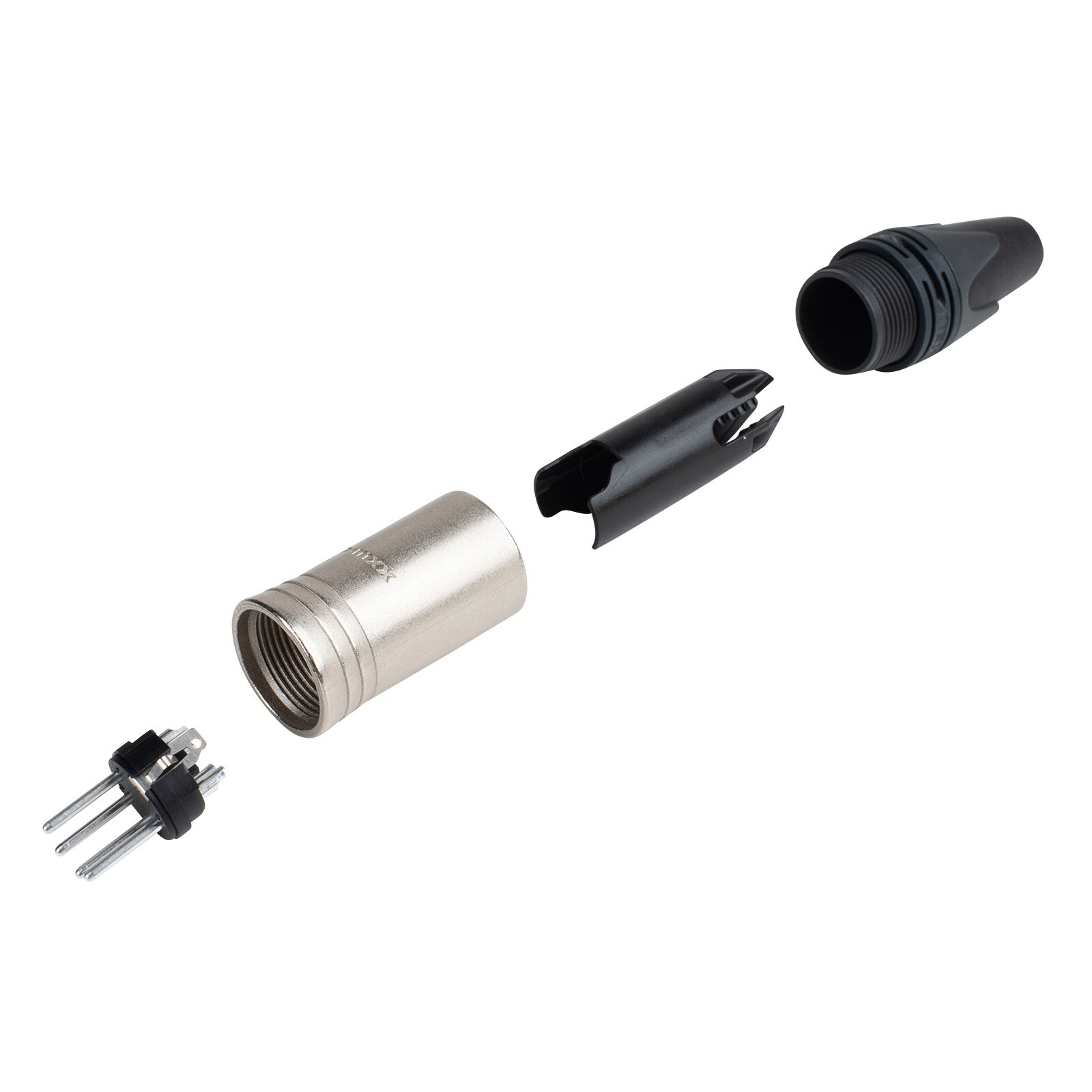 μ's P N 4コン Neutrik NC4MXX 4-Pin XLR Male Nickel / Silver